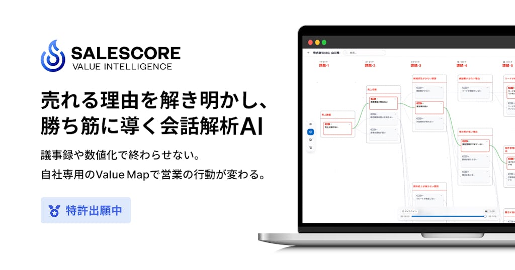 商談のブラックボックスを可視化、SALESCORE「Value Intelligence」が営業育成を加速