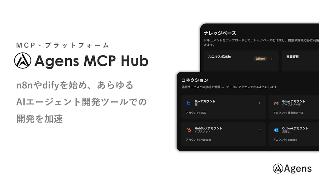 homula、AIエージェント開発の「連携の壁」を壊す新基盤「Agens MCP Hub」を提供開始