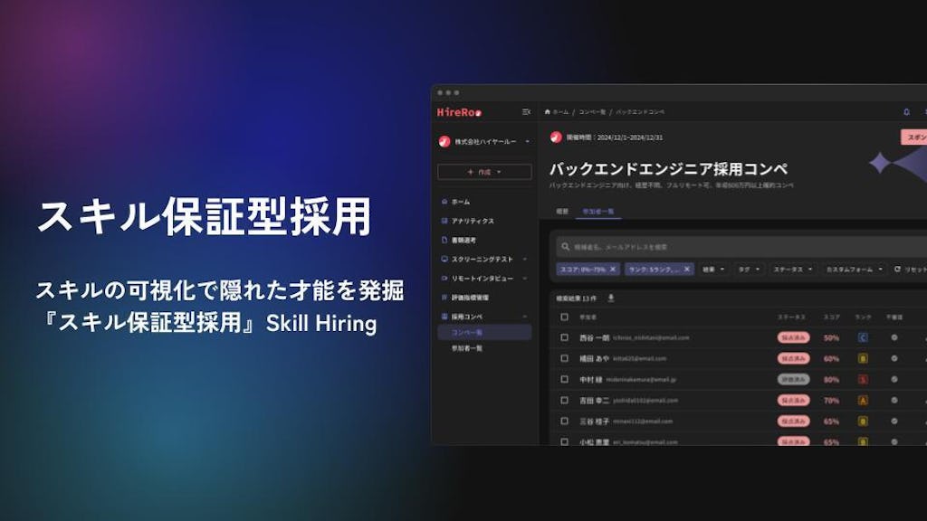 スキルミスマッチは1年以内なら全額返金。「Skill Hiring」が正式リリース
