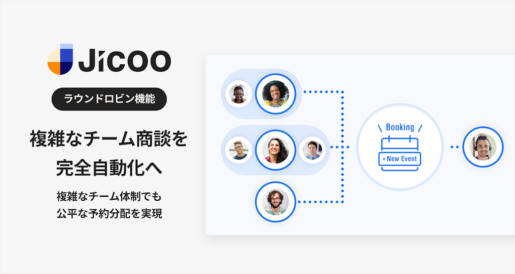 Jicoo、チーム商談の自動調整を強化。「営業＋技術」のペア設定や稼働上限で公平な予約分配へ
