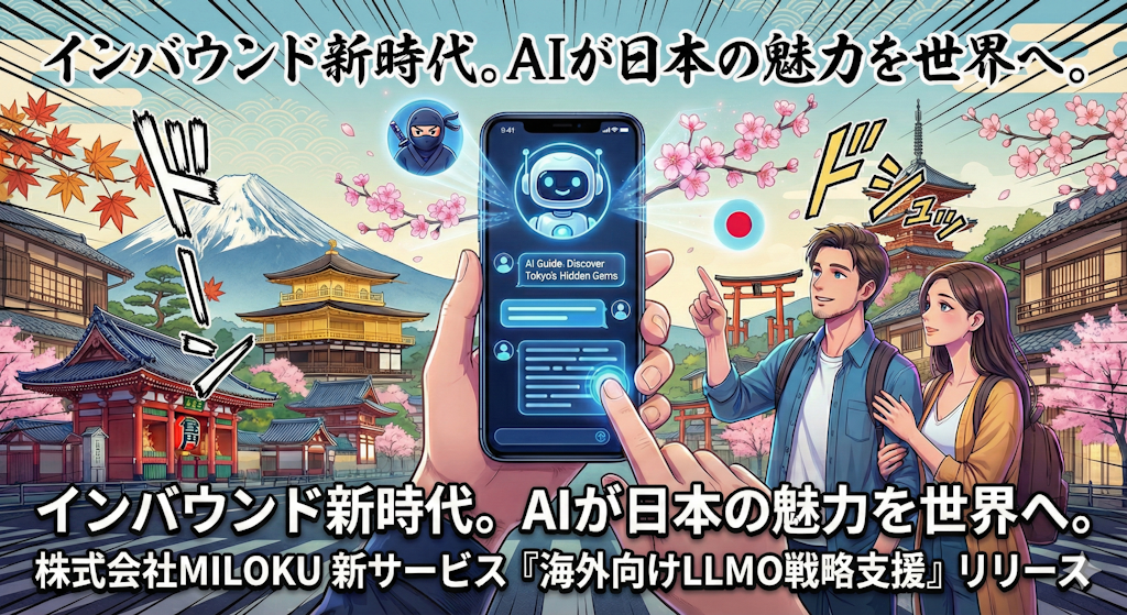 訪日客は「AIに聞く」時代へ。MILOKUが海外向けLLMO支援を開始