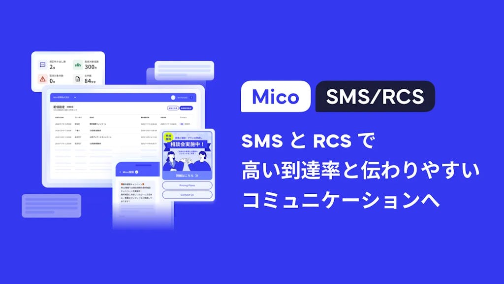 Mico、到達率の高いSMSとリッチなRCSを両立する「Mico SMS/RCS」を提供開始