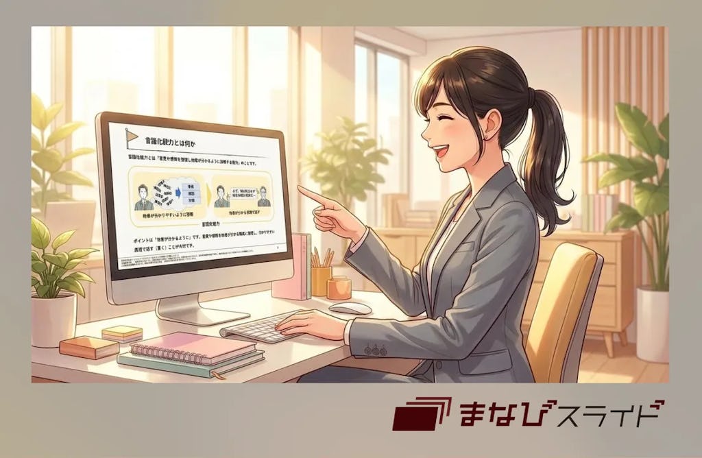 研修資料は「作る」から「買う」時代へ。編集可能な完パケスライド『まなびスライド』提供開始