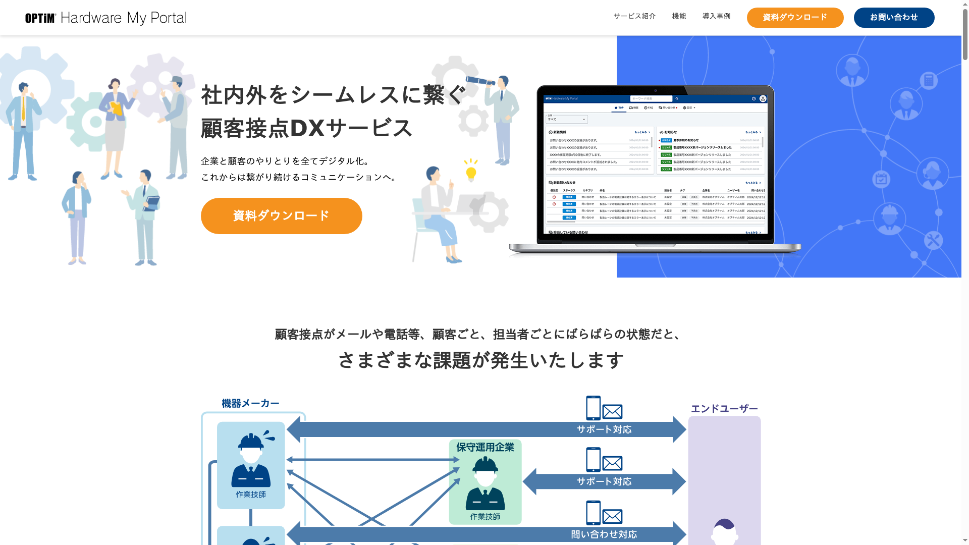 OPTiM Hardware My Portalのスクリーンショット