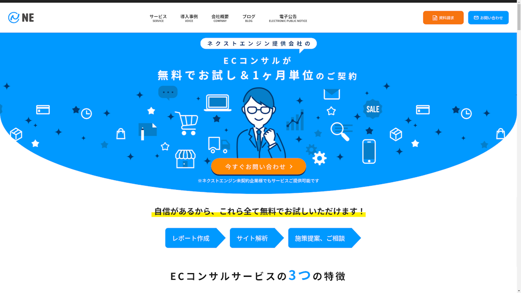 ECコンサルサービスのスクリーンショット