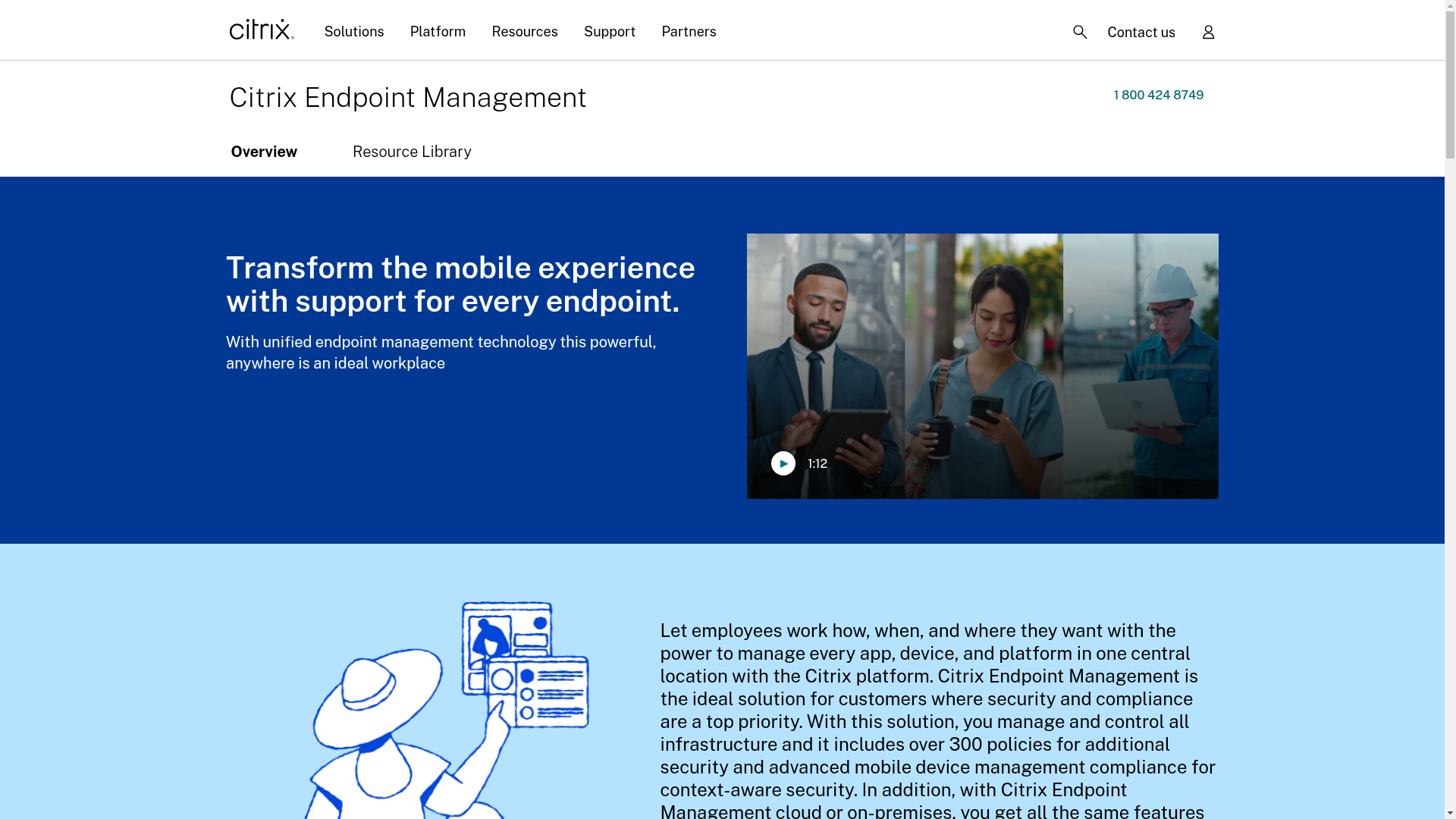 Citrix Endpoint Managementのスクリーンショット