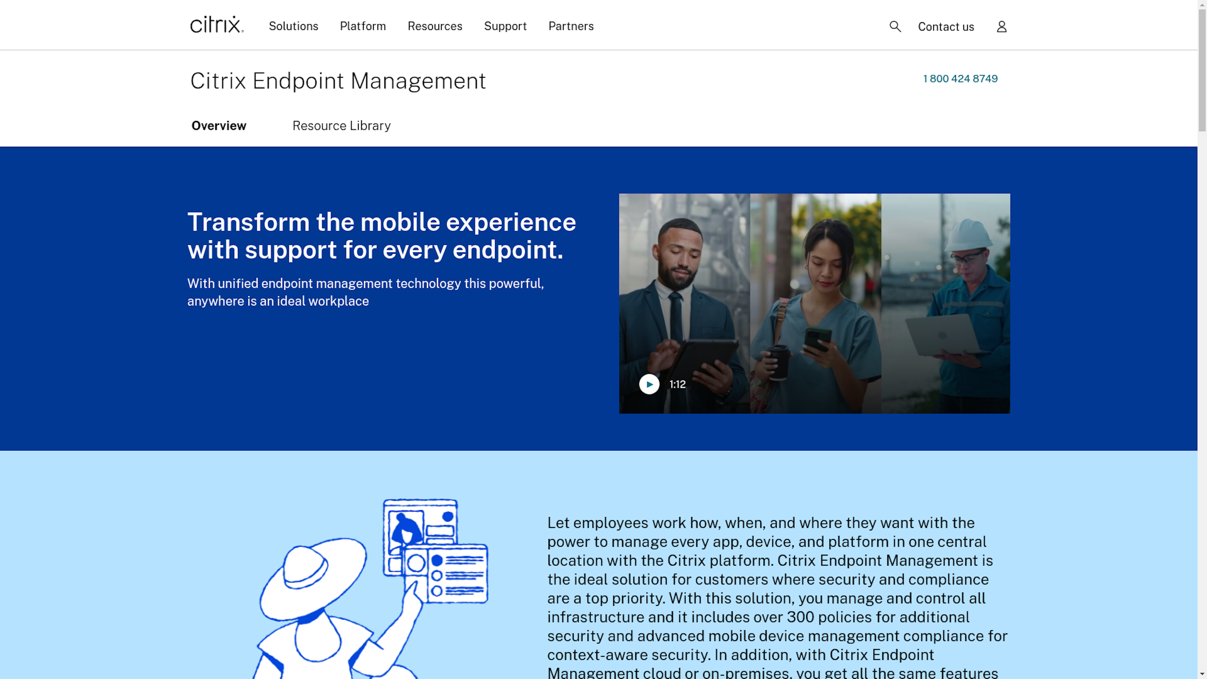 Citrix Endpoint Managementのスクリーンショット