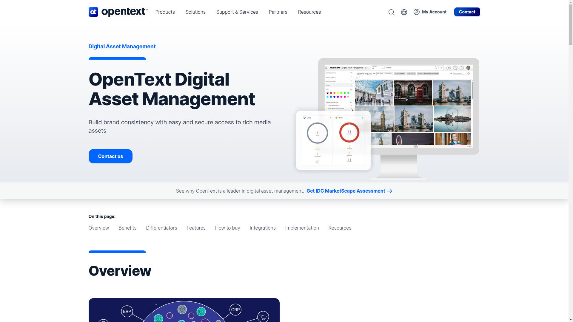 OpenText DAMのスクリーンショット
