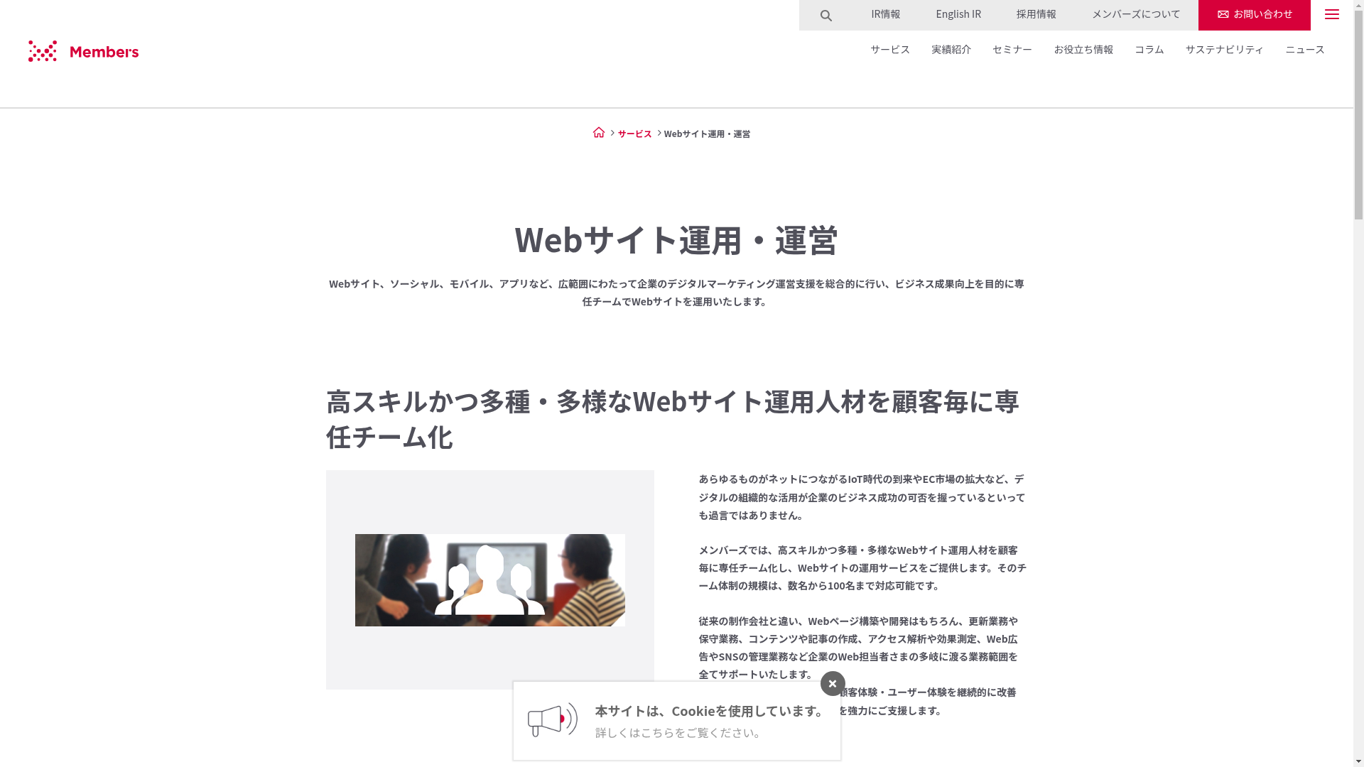 Webサイト運用・運営のスクリーンショット