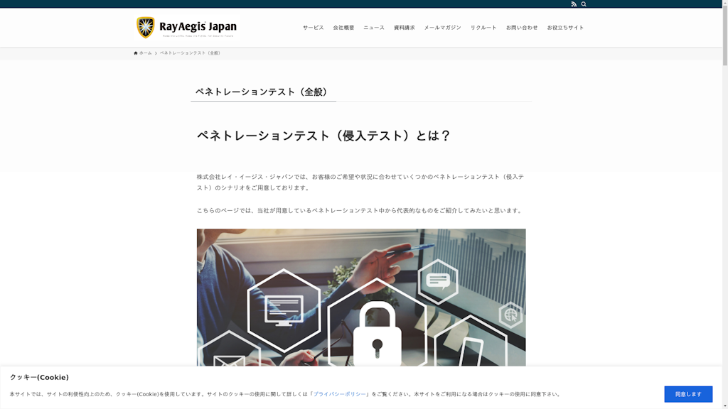 ペネトレーションテストのスクリーンショット