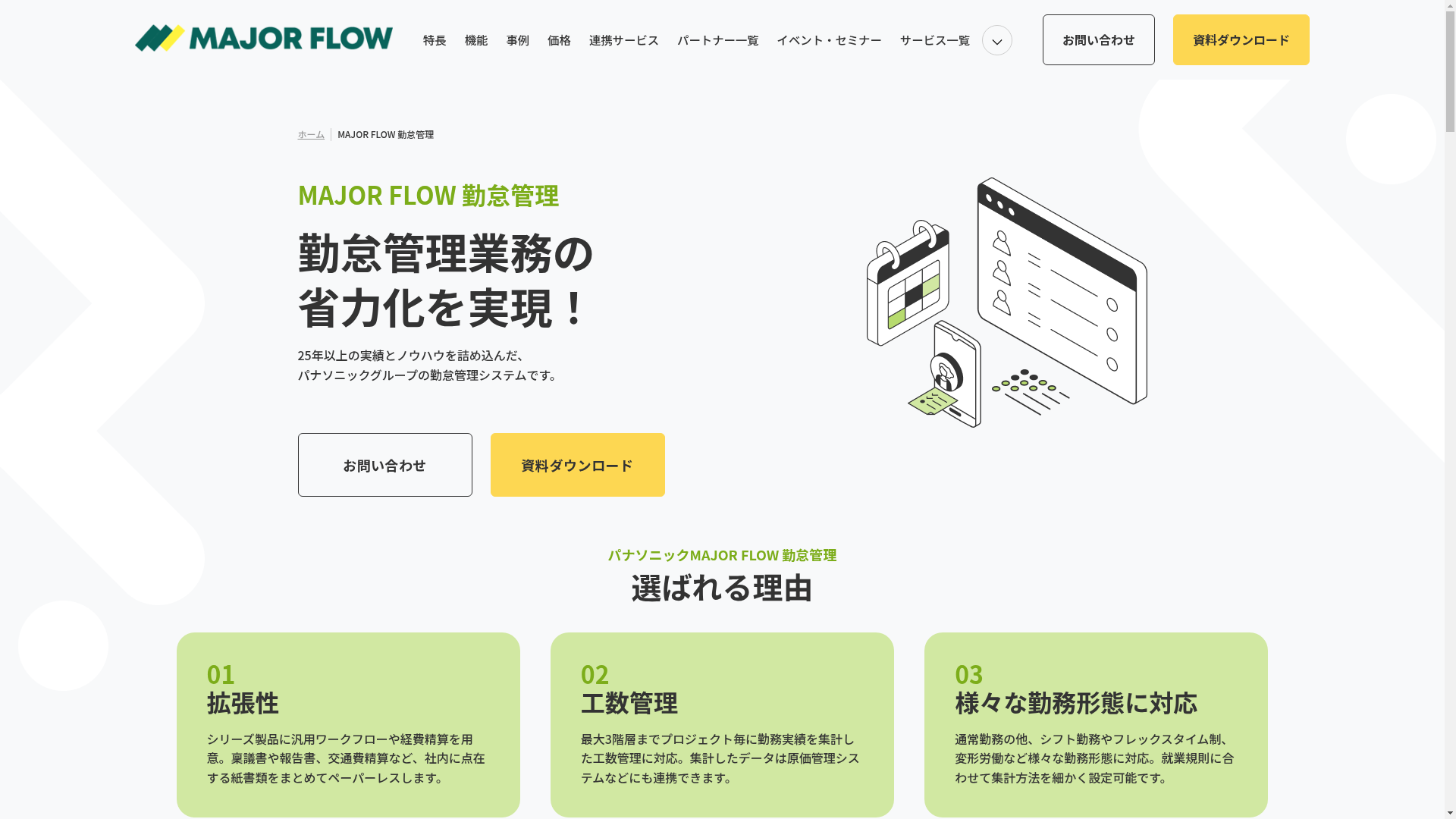 MAJOR FLOW 勤怠管理のスクリーンショット