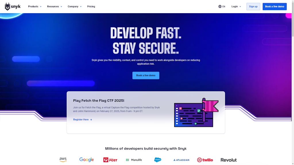 Snykのスクリーンショット