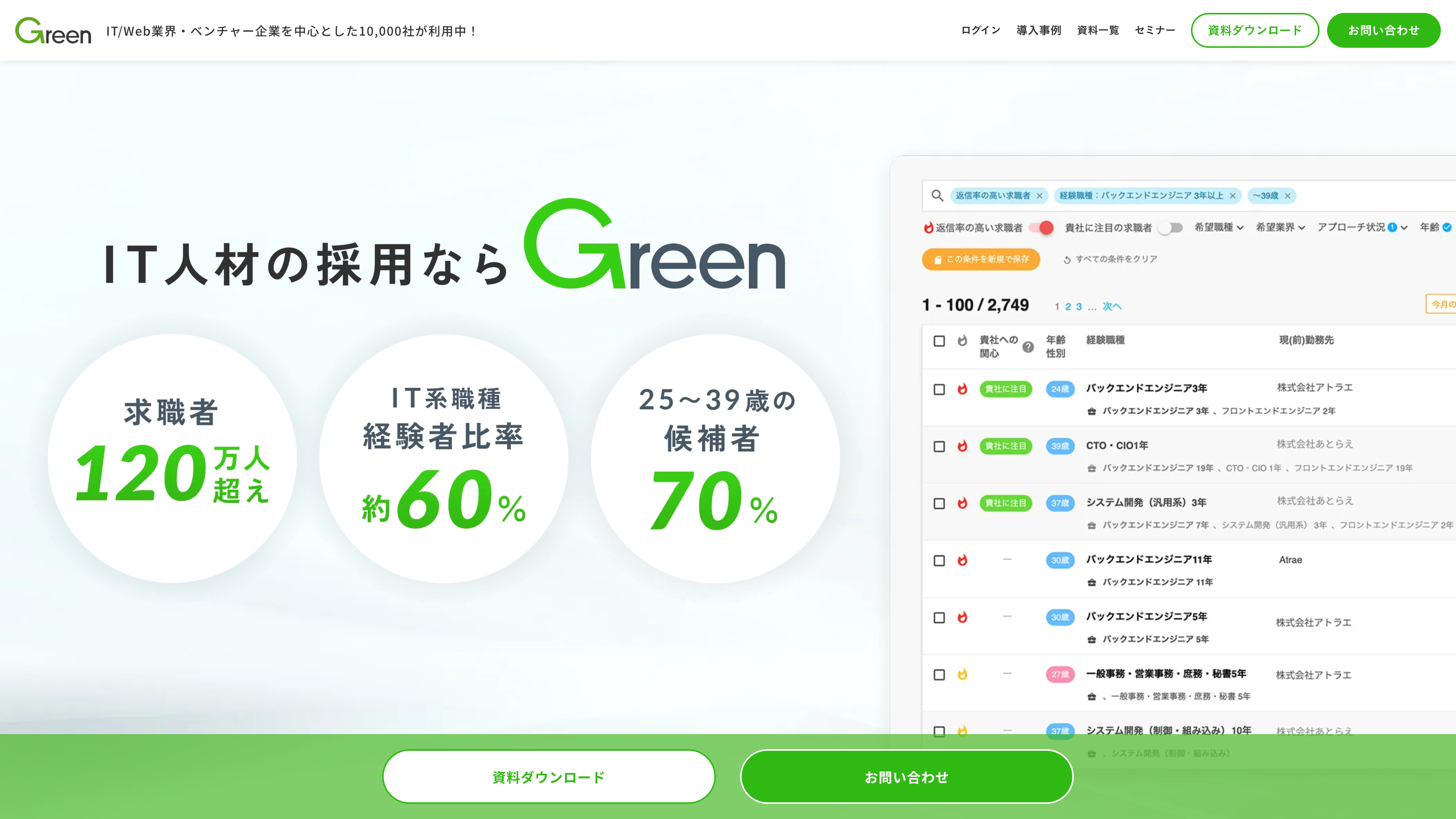 Greenのスクリーンショット