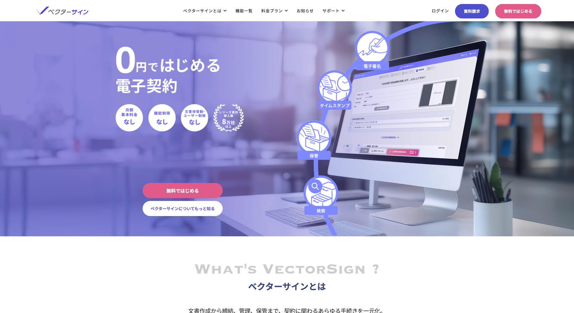 ベクターサインのスクリーンショット